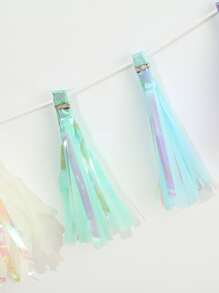 12 件纯色流苏花环横幅，适合派对节日装饰背景