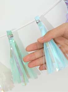 12 件纯色流苏花环横幅，适合派对节日装饰背景