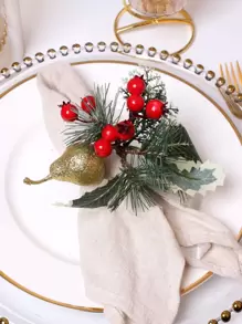 1pc Plant Decor Napkin Ring - Multicolor - View 1