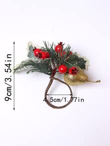 1pc Plant Decor Napkin Ring - Multicolor - View 3