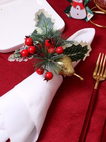 1pc Plant Decor Napkin Ring - Multicolor - View 4