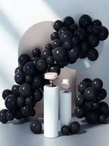 52 piezas Set liso guirnalda de globos - Negro - Ver 3