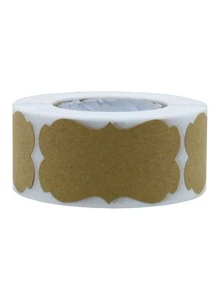 1roll 300pcs Bone Shaped Stickers For Gift Packaging Labeling And Sealing - Yellow - View 3