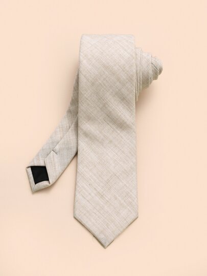 1pc Men's Solid Color Casual Hand-Tied Necktie, Formal Business DIY Tie, 2.4 Inches Men Necktie