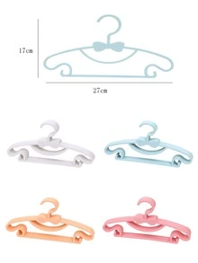 6pcs Bow Detail Random Color Clothes Hanger - Multicolor - View 3