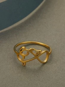 Infinity Decor Ring - Yellow Gold - View 2