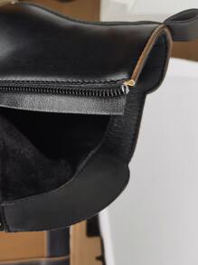 Girls Two Tone Side Zip Chelsea Boots - Black - View 8