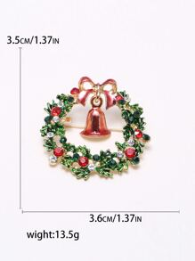 Navidad Broche Guirnalda con diamante de imitación - Multicolor - Ver 4