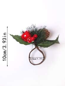2pcs Plant Decor Napkin Ring - Multicolor - View 2
