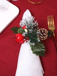 2pcs Plant Decor Napkin Ring - Multicolor - View 4