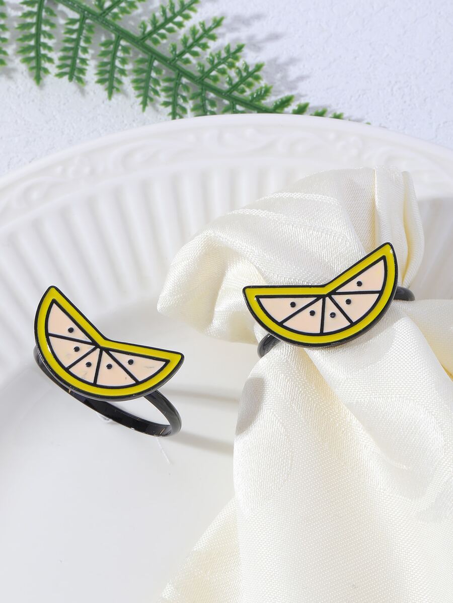 2pcs Watermelon Decor Napkin Ring - Multicolor - View 1