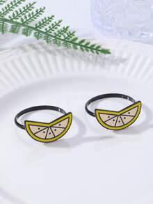 2pcs Watermelon Decor Napkin Ring - Multicolor - View 2