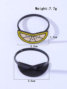 2pcs Watermelon Decor Napkin Ring - Multicolor - View 3