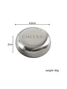 1 pieza reutilizable de acero inoxidable hielo cubo - Plateado - Ver 3