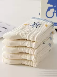 5pairs/pack Socks, Multicolor Breathable Comfortable Ladies' Socks - Multicolor - View 4