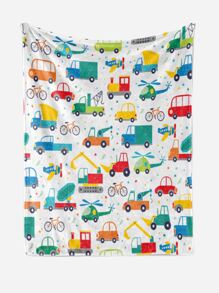 車圖案毯子 - 彩色 - 查看 5