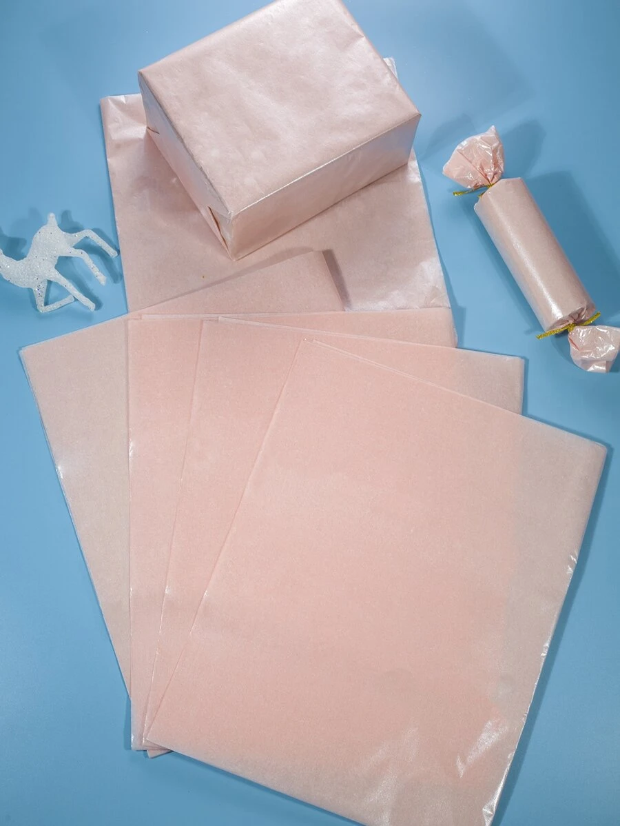 10pcs Plain Gift Wrapping Paper - Dusty Pink - View 1