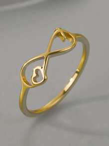 Anillo con diseño de corazón & de infinito