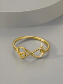 Anillo con diseño de corazón & de infinito
