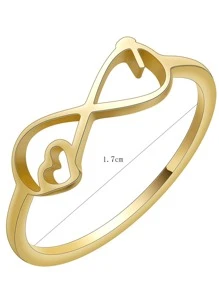 Anillo con diseño de corazón & de infinito
