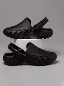 Guốc Nữ màu trơn Đúng mốt - màu đen - Xem 1