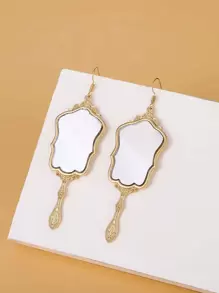 幾何耳墜 - 金黃色 - 查看 1