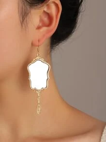 幾何耳墜 - 金黃色 - 查看 2