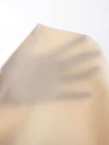 Zolique Solid Asymmetrical Hem Crop Cami Top - Apricot - View 7