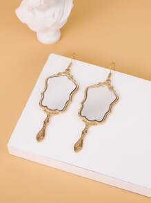 幾何耳墜 - 金黃色 - 查看 5