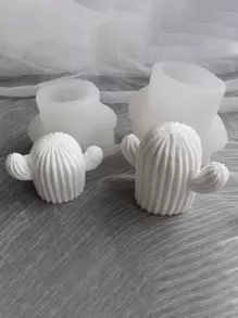 1 Khuôn Silicon Sáng Tạo Thiết Kế Xương Rồng Trắng Tự Làm Khuôn Silicon Cho DIY - trắng - Xem 1