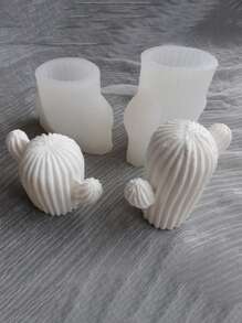 1 Khuôn Silicon Sáng Tạo Thiết Kế Xương Rồng Trắng Tự Làm Khuôn Silicon Cho DIY - trắng - Xem 2