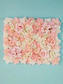 40*30厘米人造玫瑰花墙，适用于婚礼、房间、家居、圣诞装饰、情人节、礼物 - 彩色 - 查看 3