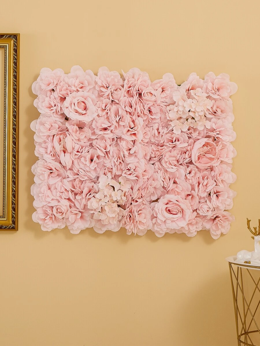 40*30厘米人造玫瑰花墙适合婚礼装饰、房间装饰、家居装饰、圣诞装饰 - 彩色 - 查看 1
