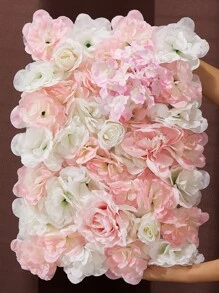 40*30厘米人造玫瑰花墙，适用于婚礼、房间、家居、圣诞装饰、情人节、礼物 - 彩色 - 查看 6