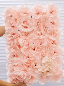 40*30厘米人造玫瑰花墙适合婚礼装饰、房间装饰、家居装饰、圣诞装饰 - 彩色 - 查看 4