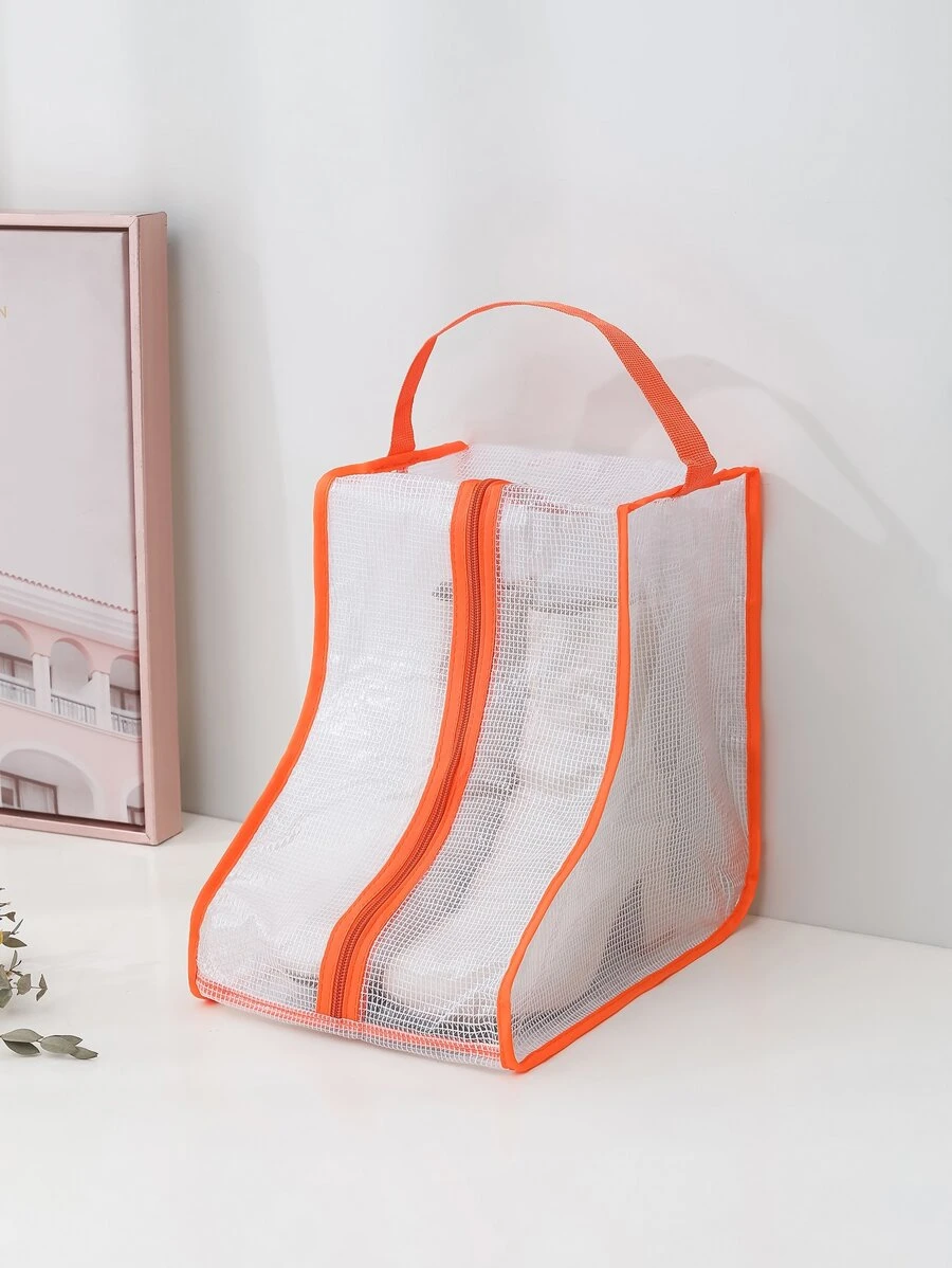 1pc Contrast Binding Shoe Storage Bag - Multicolor - View 1