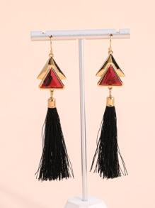 三角形和流蘇耳墜 - 彩色 - 查看 1