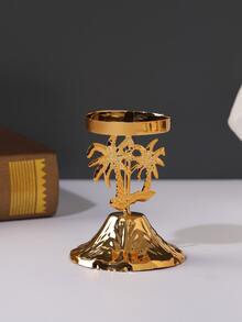 1pc Palm Tree Shaped Candle Holder - Gold - View 3