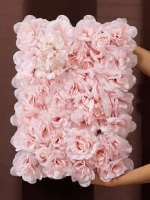 40*30厘米人造玫瑰花墙适合婚礼装饰、房间装饰、家居装饰、圣诞装饰 - 彩色 - 查看 7