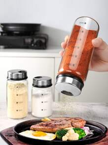 1pc Stainless Steel Spice Dispenser - Silver - View 1