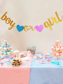 1pc Letter Graphic Pull Flag - Multicolor - View 2