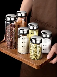 1pc Stainless Steel Spice Dispenser - Silver - View 2