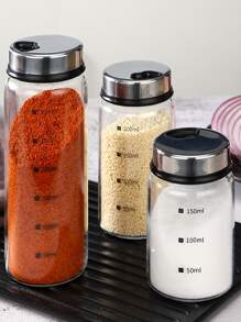 1pc Stainless Steel Spice Dispenser - Silver - View 3