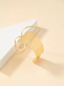 Pulsera abierta con diseño geométrico - Amarillo Oro - Ver 2