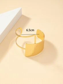 Pulsera abierta con diseño geométrico - Amarillo Oro - Ver 3