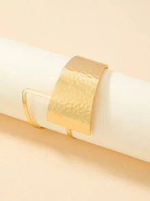 Pulsera abierta con diseño geométrico - Amarillo Oro - Ver 4