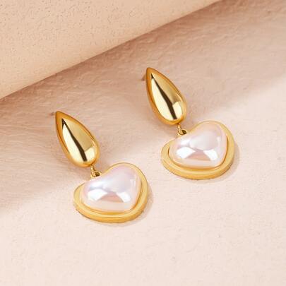 Heart Drop Earrings