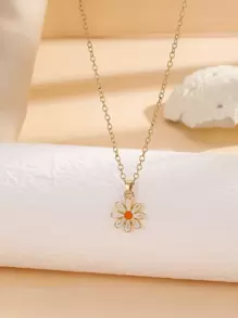 Vòng cổ quyến rũ hoa - Vàng - Xem 1