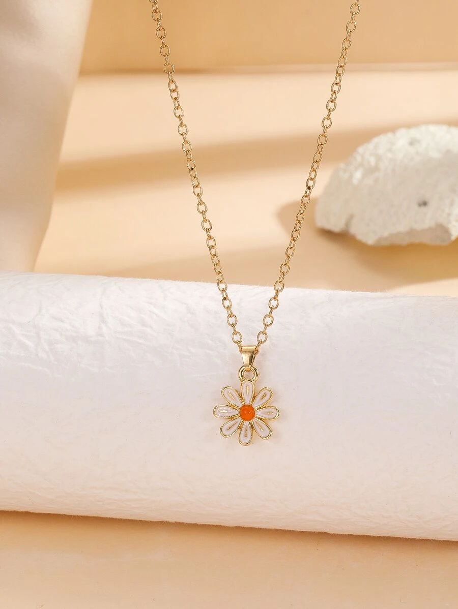 Vòng cổ quyến rũ hoa - Vàng - Xem 1