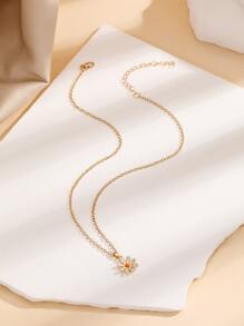 Vòng cổ quyến rũ hoa - Vàng - Xem 2